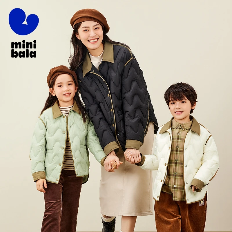 Пуховик мини с оборкой для мальчиков и девочек 2024 ветрозащитный теплый пуховик
