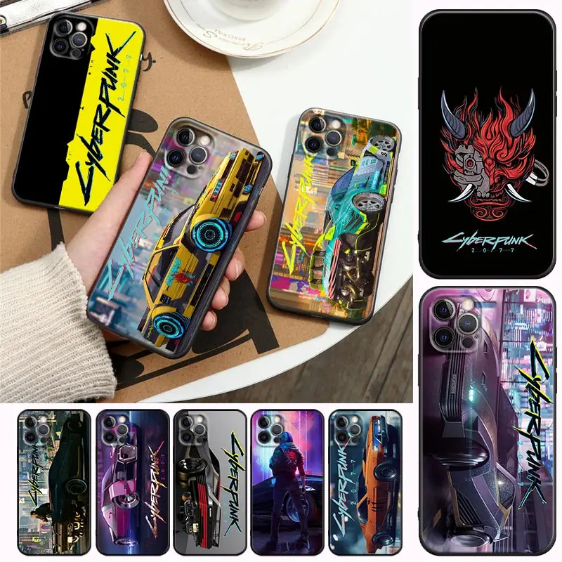 

Phone Case for APPLE iPhone 7 8 Plus SE 3 2020 11 12 13 Pro Xs Max Mini XR X Coque Fundas Cover Game-C-Cyberpunkes-Sport Car JDM