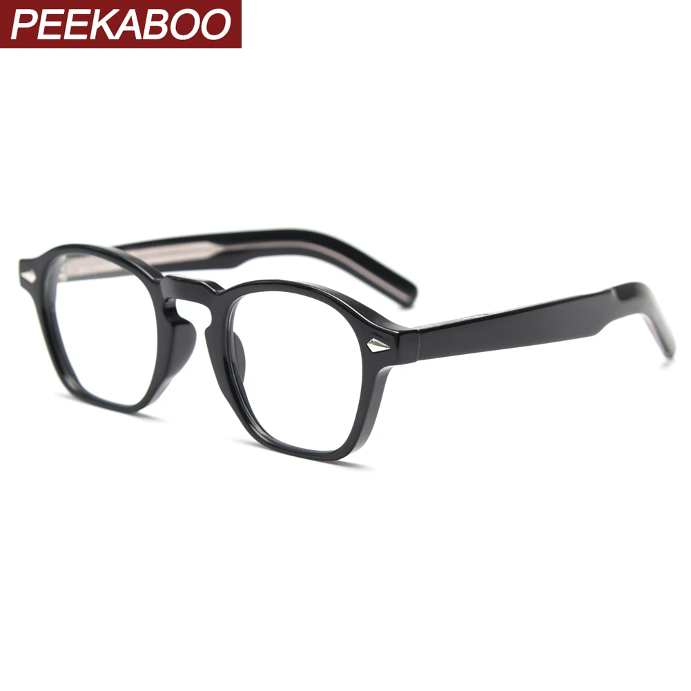

Peekaboo зеленые черные толстые квадратные очки для мужчин, прозрачные линзы, корейская мода, ретро очки для женщин, ацетат, высокое качество, унисекс
