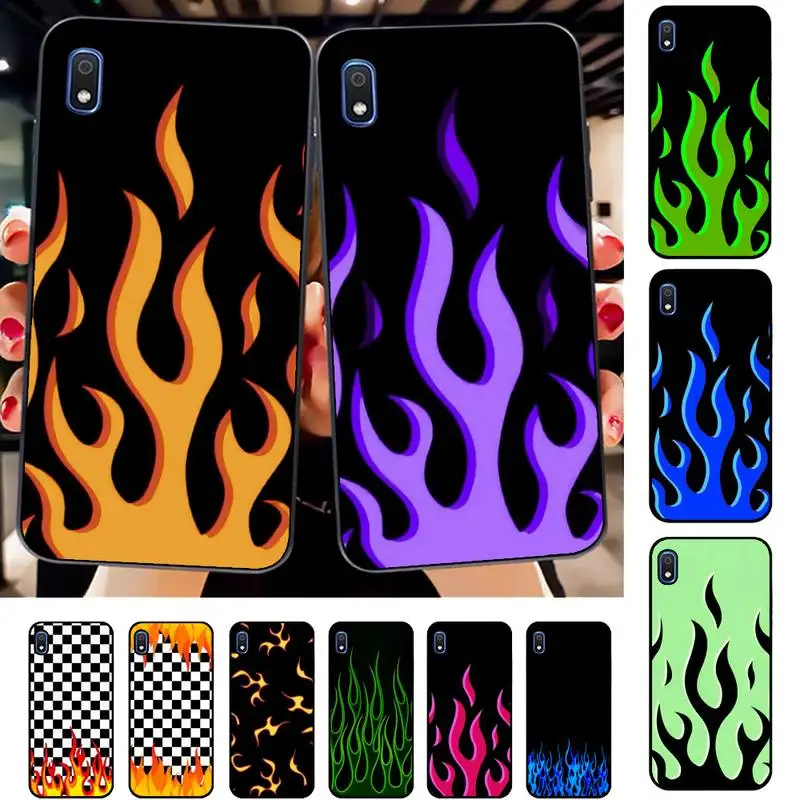 

Flame Painted Fire Pattern Phone Case for Samsung A51 01 50 71 21S 70 10 31 40 30 20E 11 A7 2018