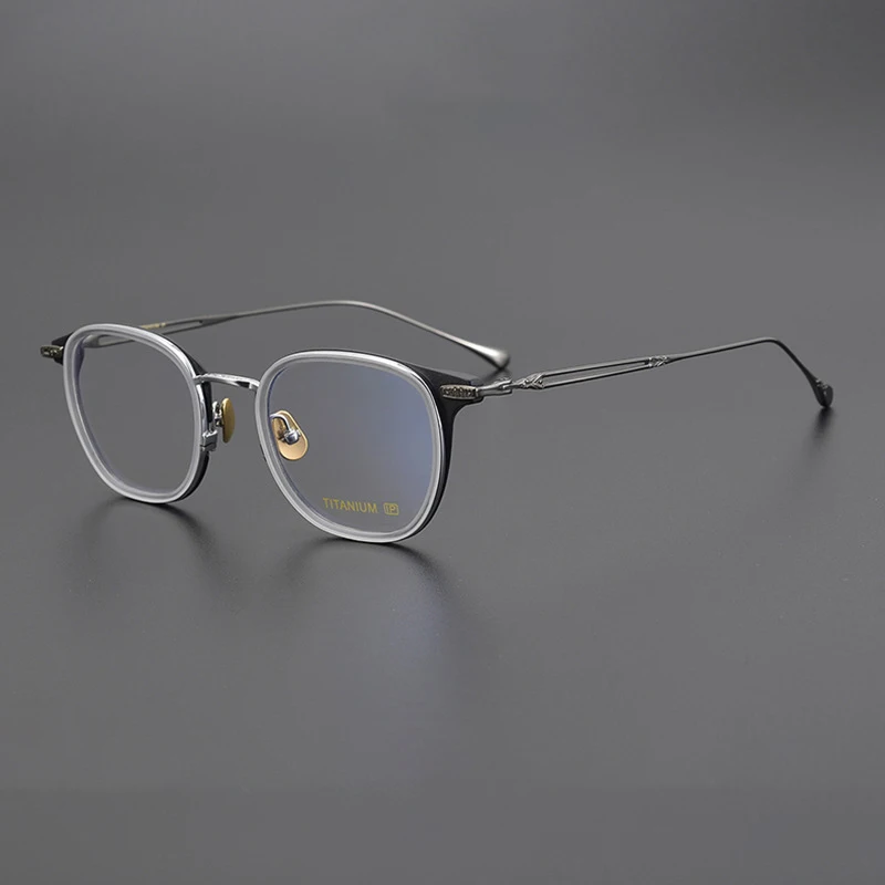 2023 Retro casual glasses frame men Designer oval titanium optical eyeglasses Myopia reading women classic personalized eyewear