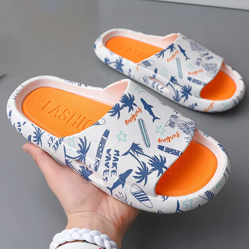

Men Fashion Slippers Man Summer Beach Slippers Comfortable Slides Outdoor Casual Flip Flop Non-slip House Bedroom Slippers