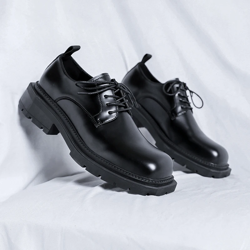 

Туфли мужские из натуральной кожи, роскошные Брендовые повседневные, на шнуровке, официальные туфли под костюм, дизайнерская деловая дышащая обувь