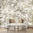 Пользовательские фото обои 3D рельефные розы цветок гостиная ТВ фон Настенная роспись Современное Абстрактное Искусство домашний декор Papel De Parede