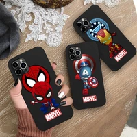 spiderman iron man deadpool marvel phone case for iphone 13 12 11 pro mini xs max 8 7 plus x se 2020 xr silicone soft cover