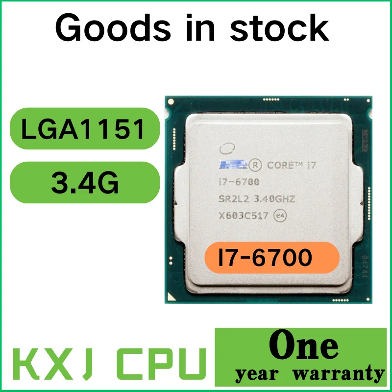 

Used Intel Core i7 6700 LGA 1151 8MB Cache 3.4GHz Quad Core 65W Processor CPU