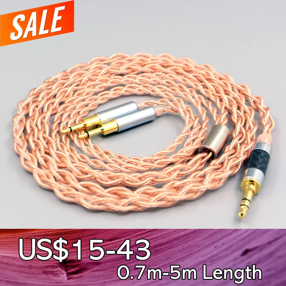

4 Core 1.7mm Litz HiFi-OFC Earphone Braided Cable For Sennheiser HD700 Headset 2.5mm pin Headphone LN008096