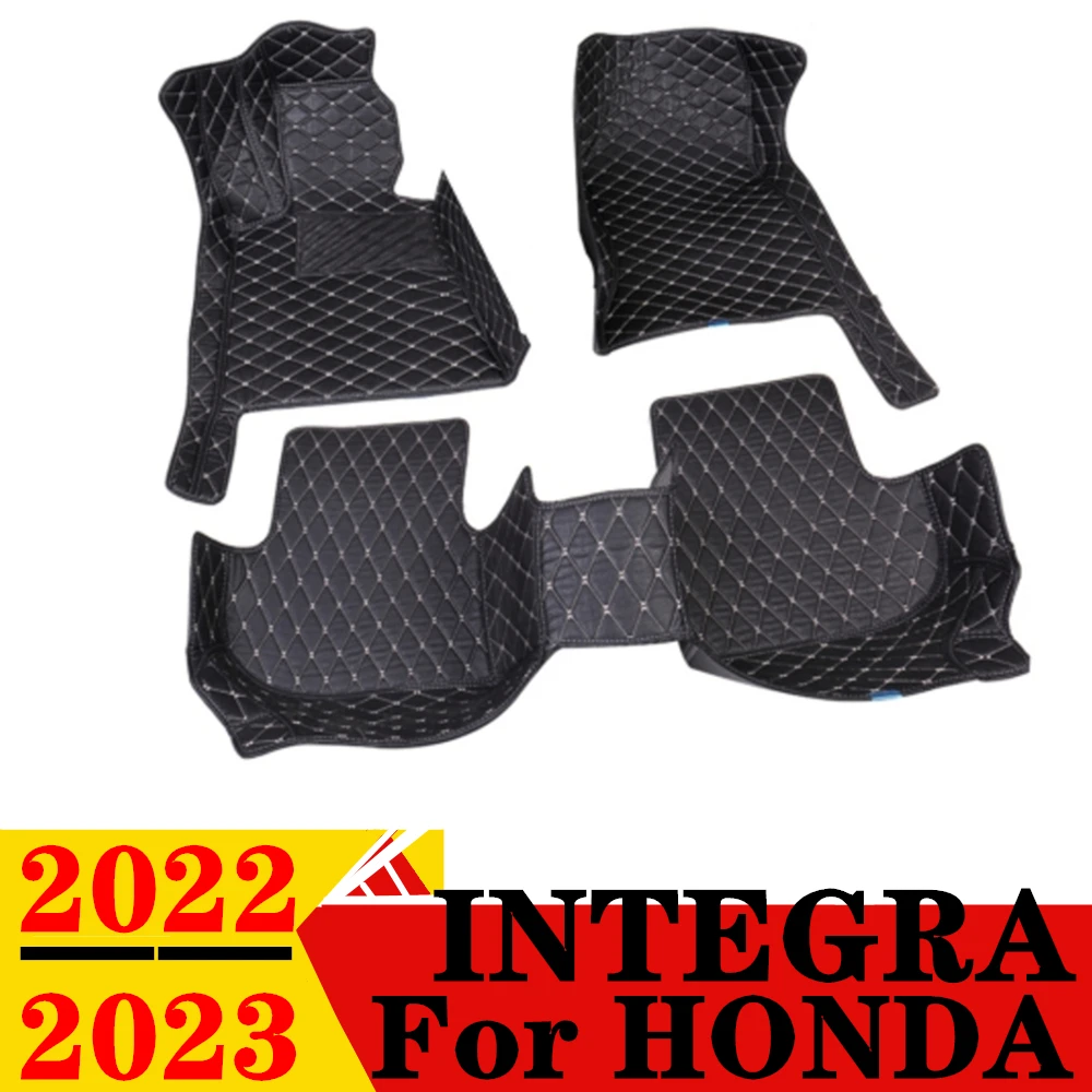 

Car Floor Mats For HONDA Integra 2022 2023 Waterproof XPE Leather Custom Fit Front & Rear FloorLiner Cover Auto Parts Carpet