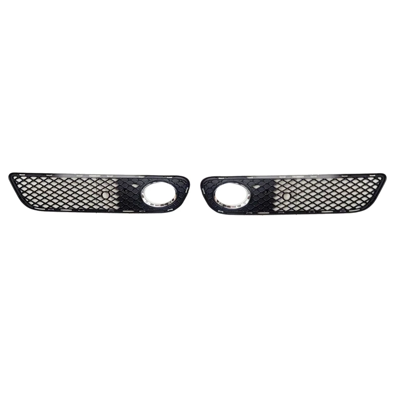 

Car Front Bumper Fog Light Grille Fog Lamp Grill Cover With Chrome Ring For Benz SLK W171 R171 09-11