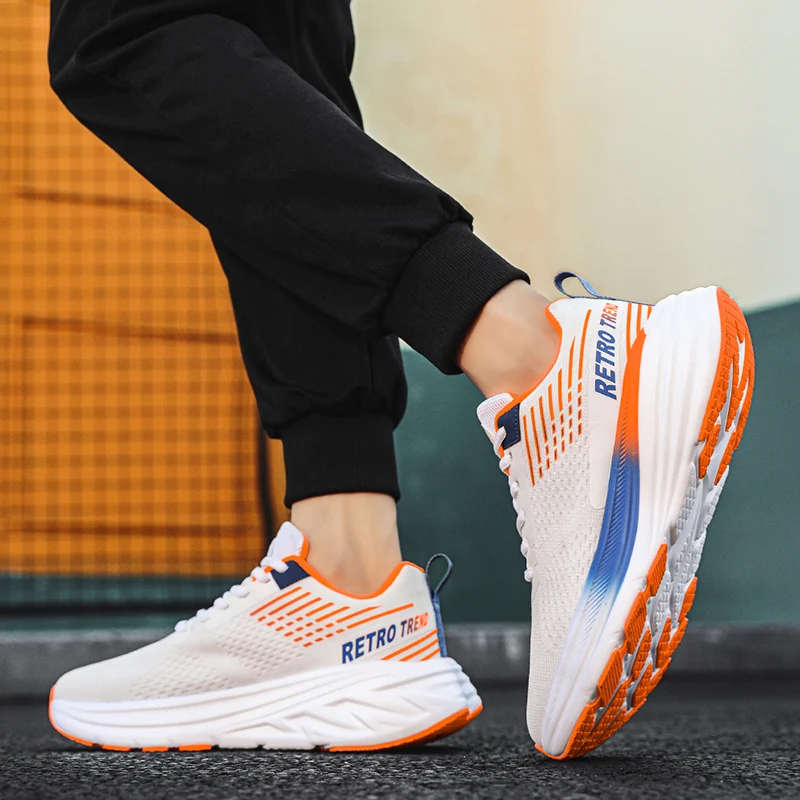 Men Running Shoes Marathon Outdoor Road Sport Shoes Stable Support Shock-relief Ultralight Rebound Sneaker Women Tenis Shoes