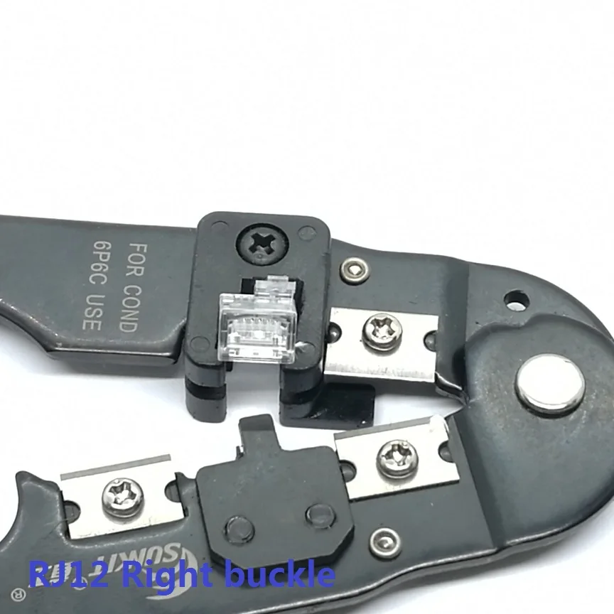 1 шт. RJ12 6P6C правая пряжка кристальная головка специальные обжимные клещи