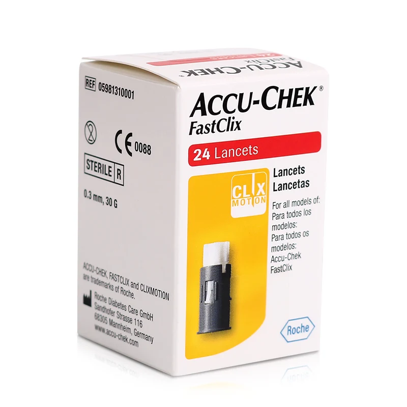 Accu-chek Fastclix Lancet 72/120 счетных ланцетов и 50/100 шт. тест-полоска для измерения уровня