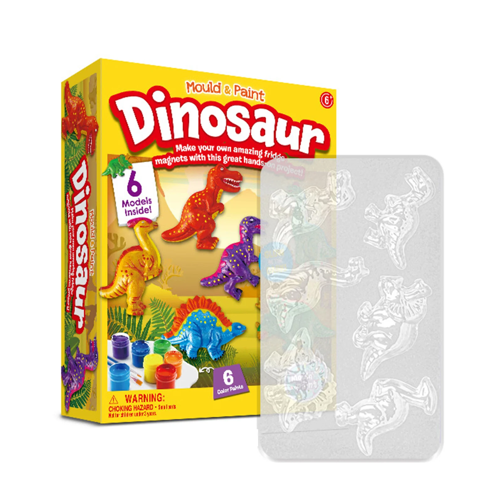

Dinosaur Arts And Crafts For Kid Dinosaur Toy Painting Kit Dinosaur Toy Drawing Set 6 Different White Dinosaur Create A Dino