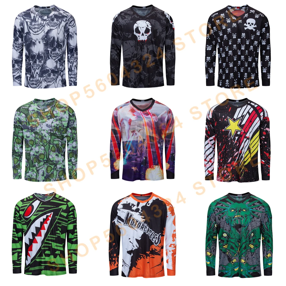 

2022 Sport Funny Downhill Jersey MTB MX DH Clothes Motocross Enduro Clothing Men Mountain Bike T Shirt Men Bicycle Cycling Tops