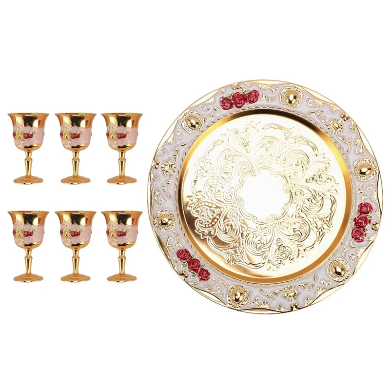 Винтажный турецкий кофейный набор чайный горшок и чашки из цинкового сплава