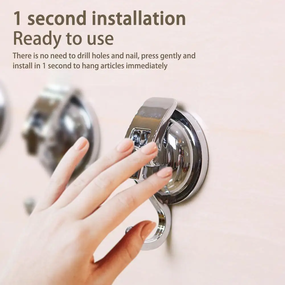 

Home Chromed Suction Cup Kitchen Hooks For Towel Hooks Bathroom Wall Vacuum Ventosa Hooks Wholesale N0m5