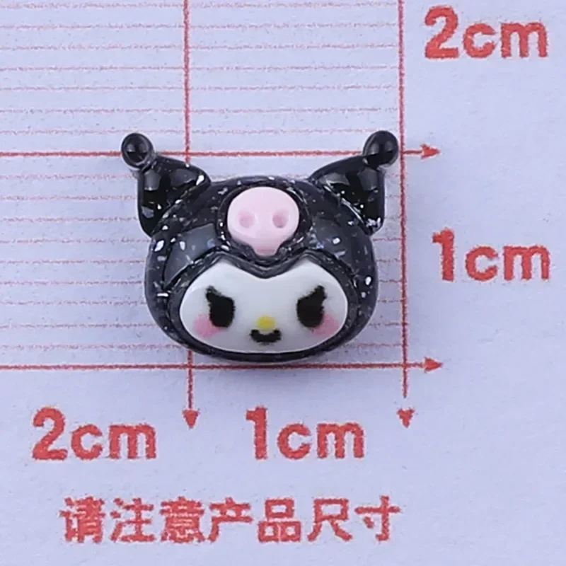 Sanrio Kuromi Cinnamoroll миниатюрный узор с плоской задней частью аппликация орнамент