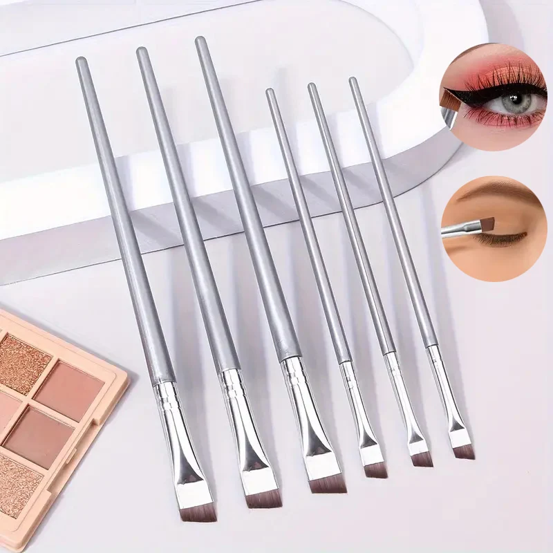 6 шт. набор кистей для подводки глаз с обновленным лезвием ультратонкая тонкая