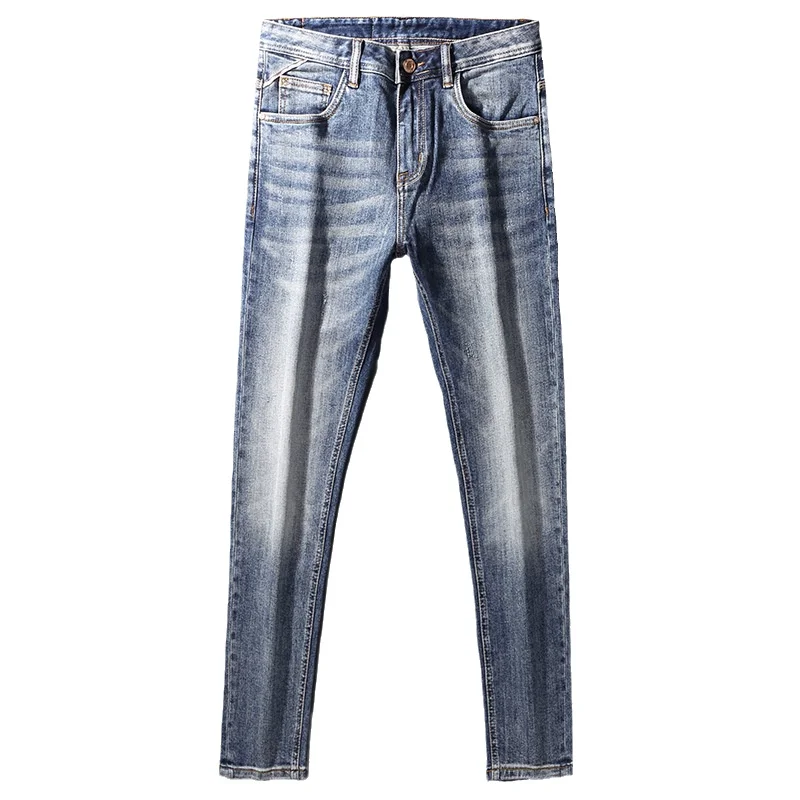 Дизайнерские уличные модные мужские джинсы в европейском и американском стиле