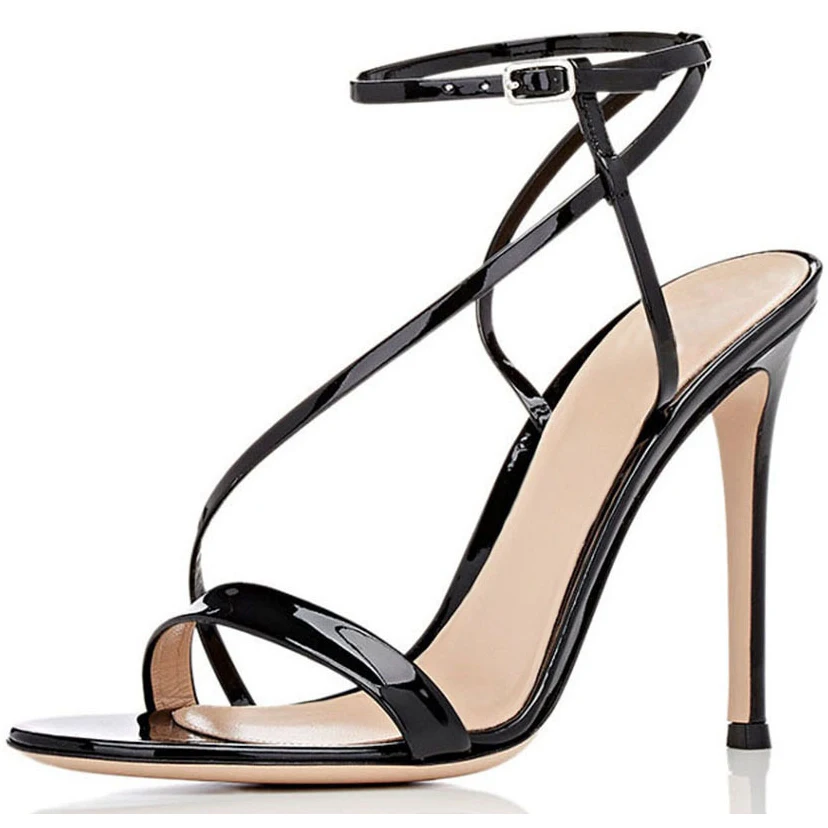 

Women Stiletto Thin High Heel Buckle Ankle Strap Sandal Sexy Bridal Evening Party Dress Shoe Fashion Summer Lady Sandal 2-CHC-17