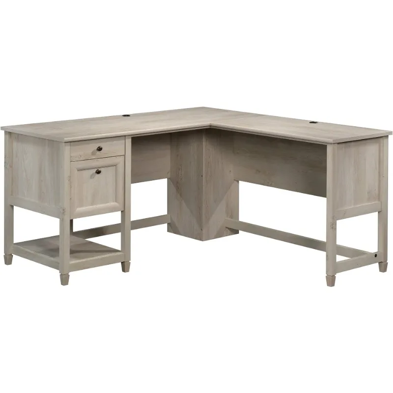 

Education Higher Edge Water L-Desk, L: 59.06" X W: 58.74" X H: 29.57", Chalked Chestnut Finish