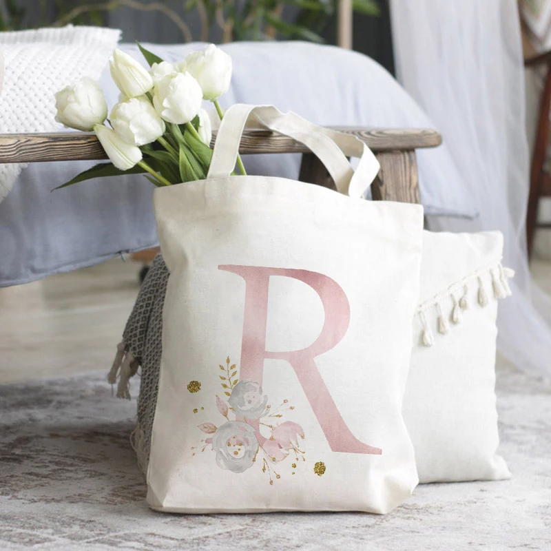 Сумка-шоппер Женская холщовая с цветочным принтом 26 дюймов |