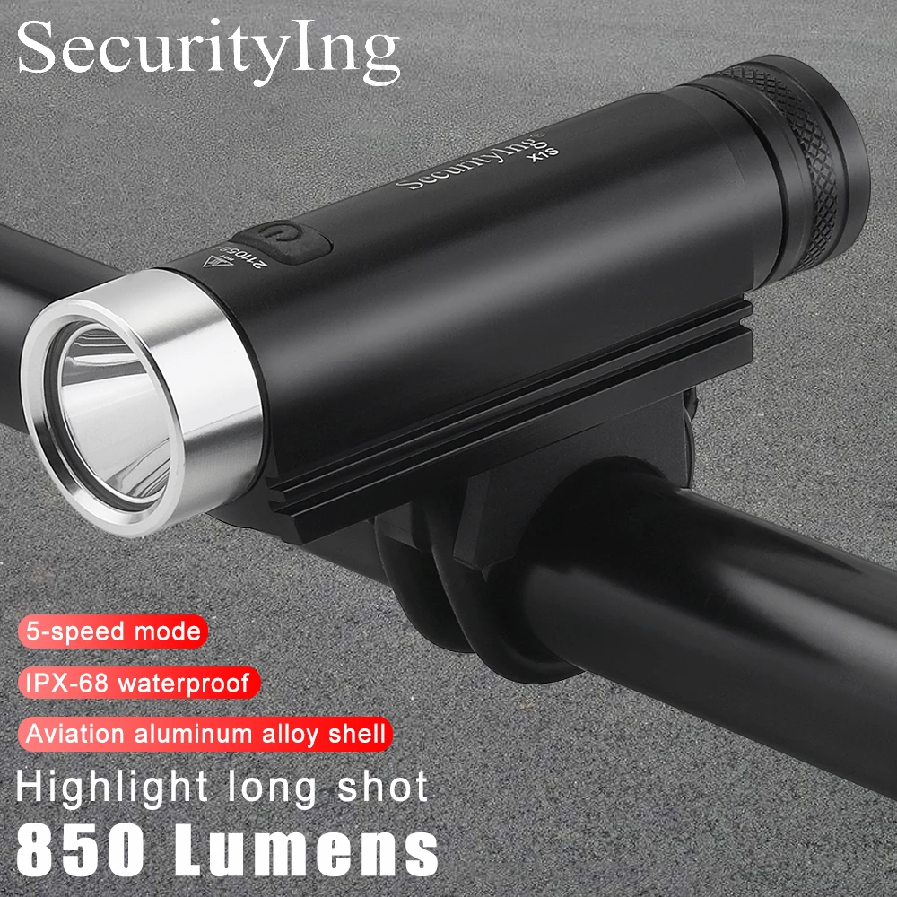 

LED Bike Light Front USB Rechargeable Waterproof 850LM LED Bicycle Lamp Flashlight for MTB Mountain Road Bike Cycling Light