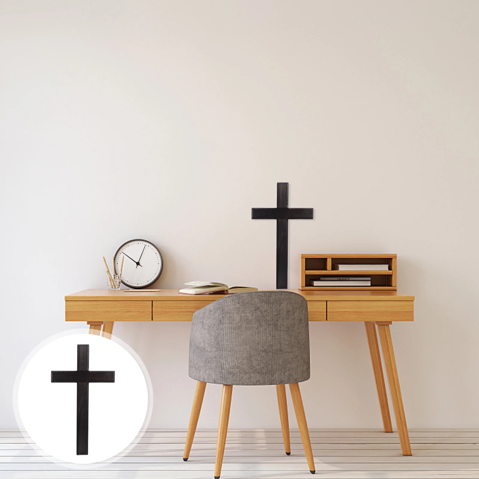 

Home Accents Decor Wall Cross Catholic Wooden Hanging Crosses for Wall Catholic Decoration Catholic Gift ( Black )