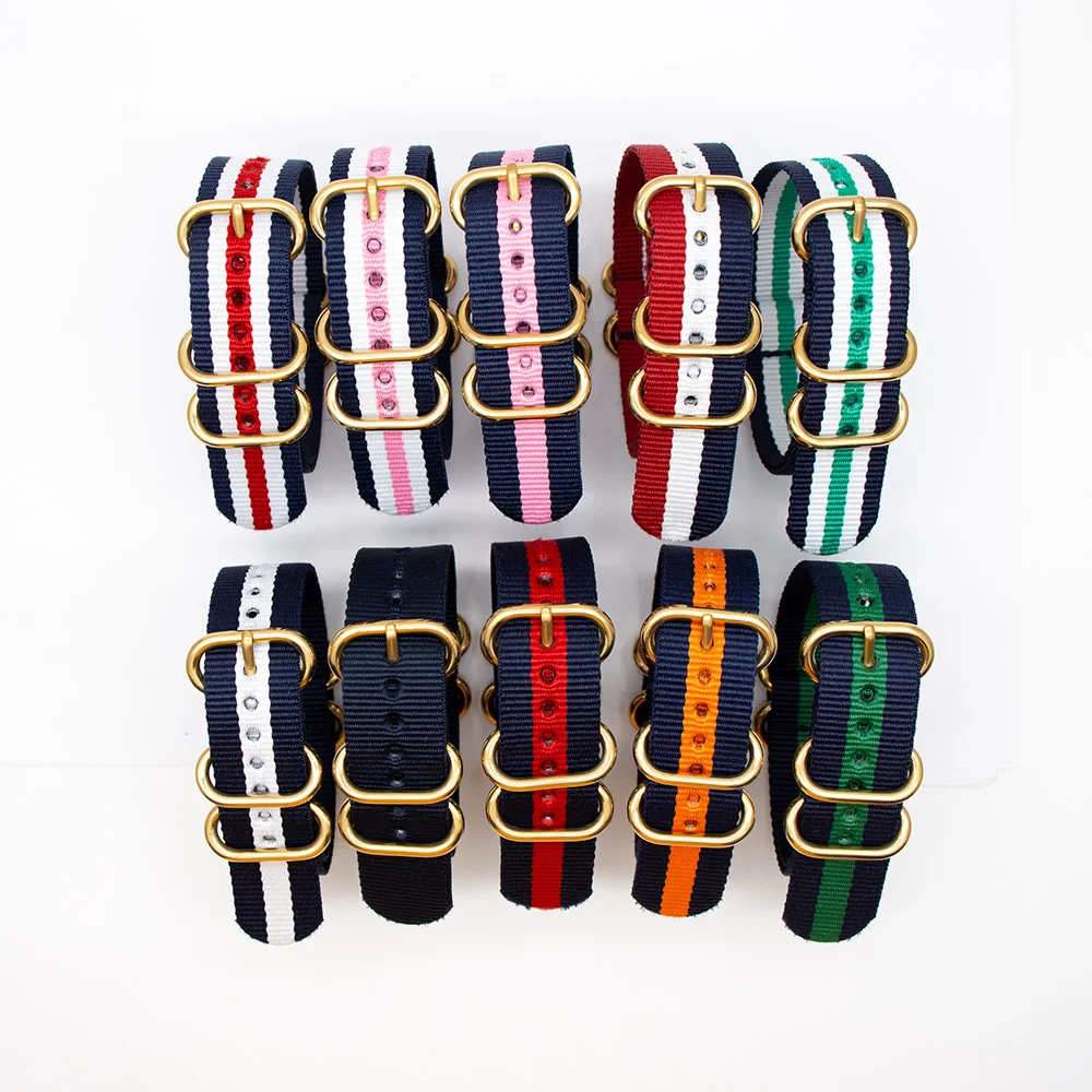 

Многоцветный нейлоновый водонепроницаемый влагостойкий и износостойкий модный ремешок с ремешком для часов подходит для мужчин и женщин