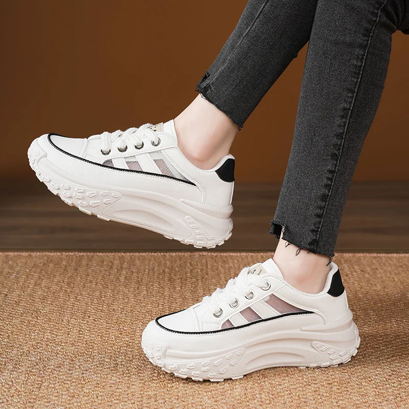 Chunky Platform Sneakers for Women High Heels Thick Bottom Vulcanized Shoes Woman Spring Summer Increase Casual Sneaker