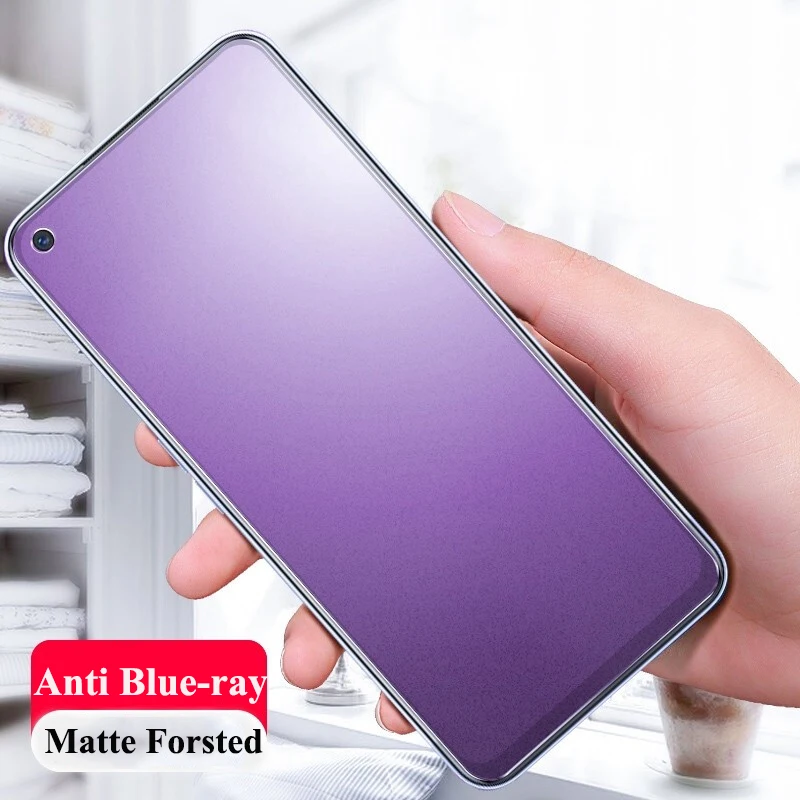 

For Realme 6 7 8 9 Pro Plus Anti Blue Matte Frosted Tempered Glass Screen Protector For Realme 9 SE 9i 8S 8i 7i Protection Glass