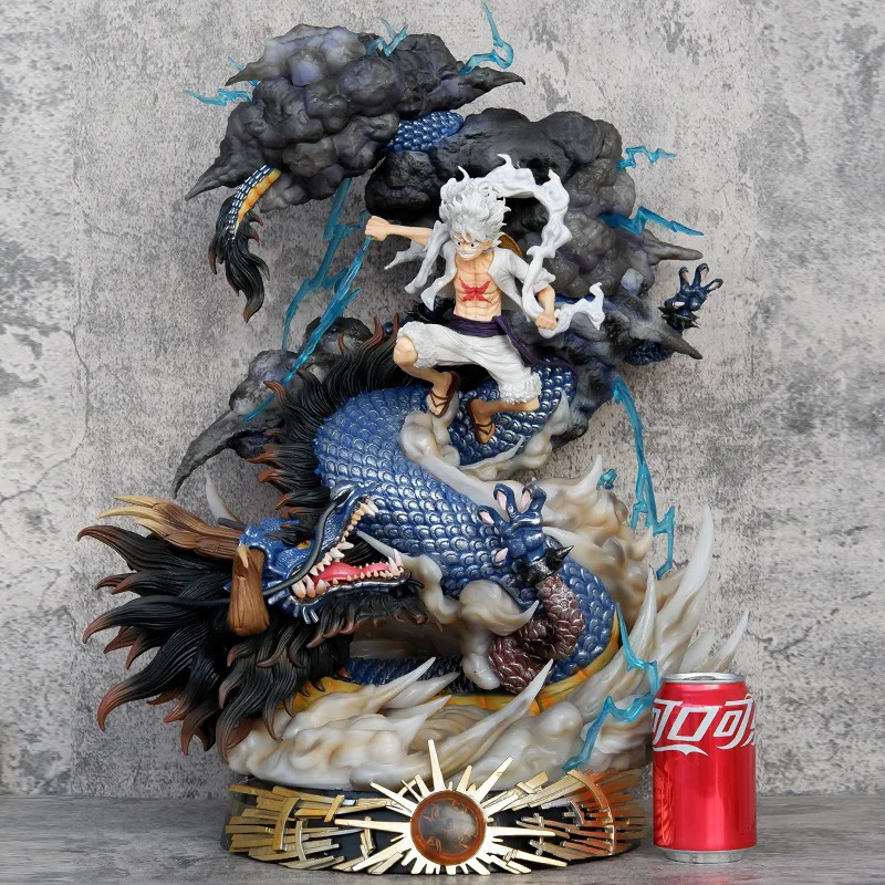

One Piece 23cm Character Luffy Vs. Kaido Anime Character Luffy Gear 5 Statue Nika Luffy Statue Gk Desktop Model Doll Toy Gift