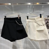 online celebrity 2022 spring new metal chain decorative temperament skirt suit shorts pants women korean style harajuku kawaii