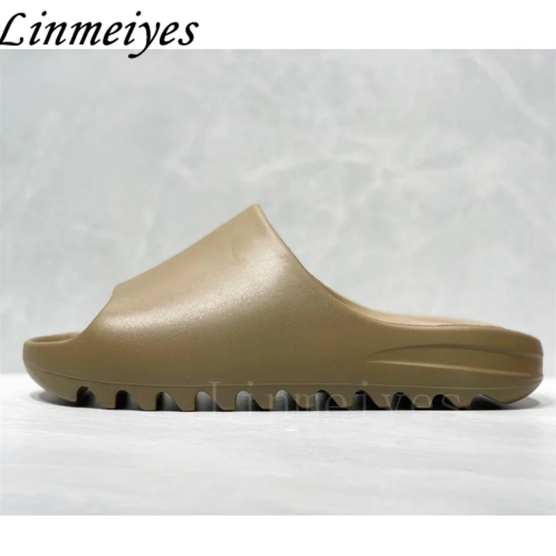 Summer Slippers Women And Men Rubber Waterproof Bathroom Slippers Casual Holiday Beach Shoes Flat Slides Man Size EU 35-45