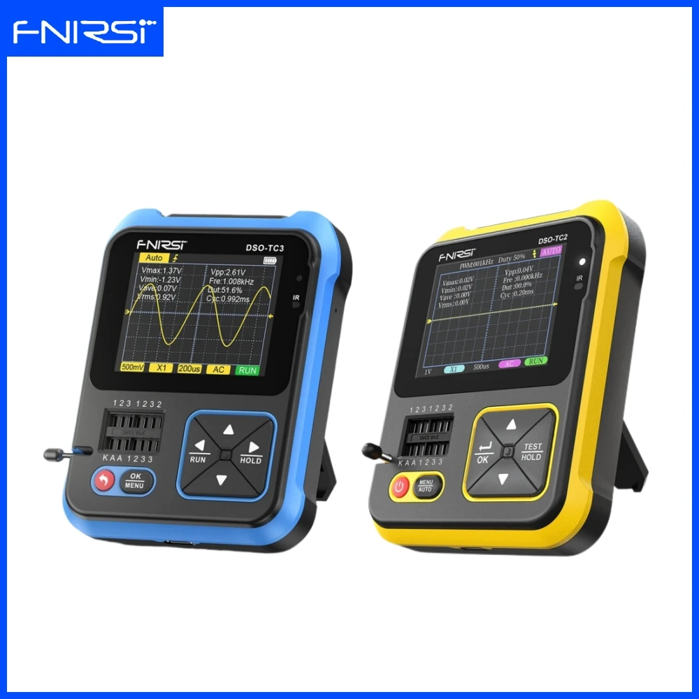 

FNIRSI DSO-TC3 TC2 Digital Oscilloscope Transistor Tester Function Signal Generator Three/TwoIn One Multi-function Tester