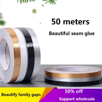 50m silver gold black ceramic tile mildewproof gap tape decor self adhesive wall floor tape sticker for home wall decor tools