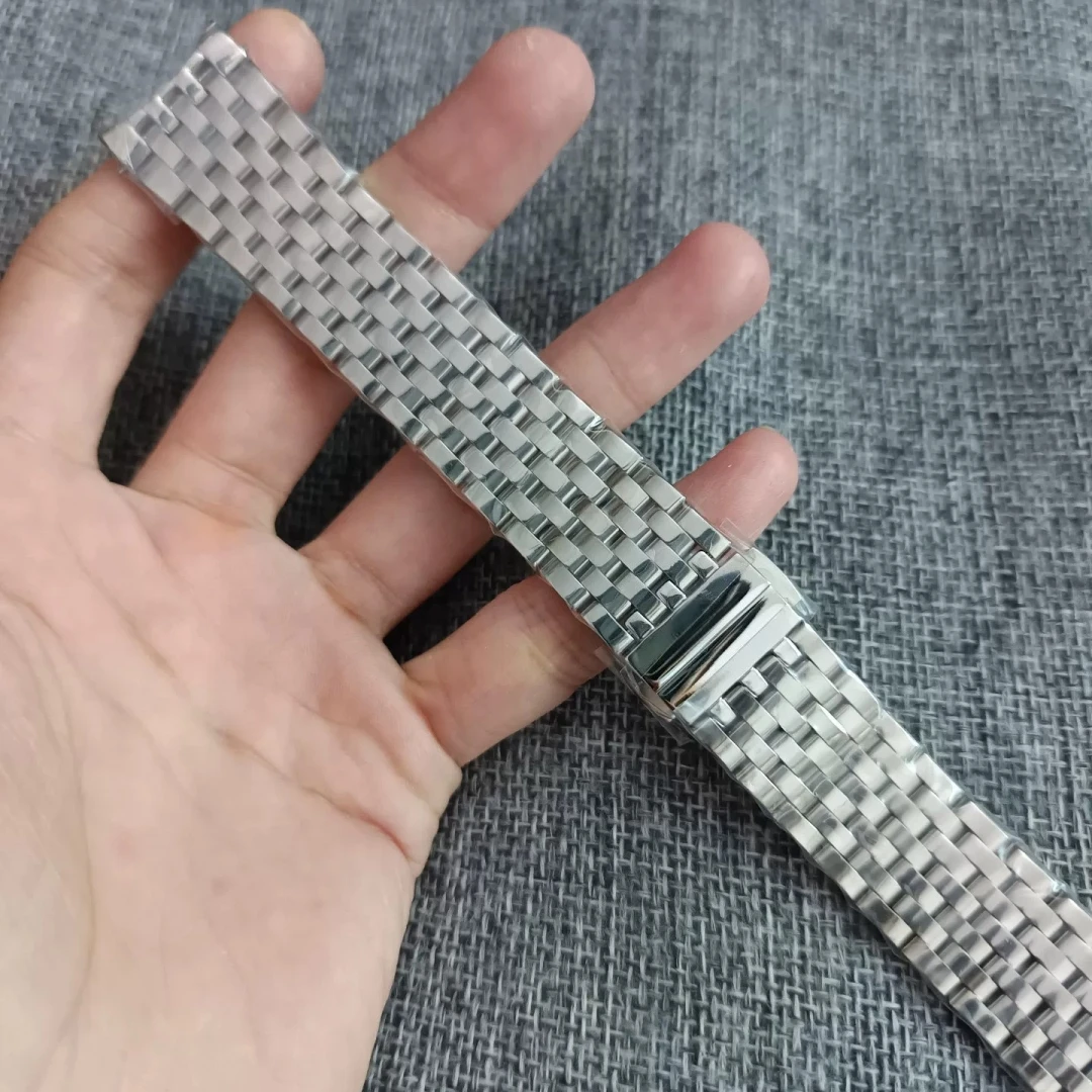 Фото Подходит для Jaeger-LeCoultre Master Ultra Thin Moon, высококачественный браслет из цельной нержавеющей стали 316, 20 мм, 21 мм, ремешок для часов Jubilee №5