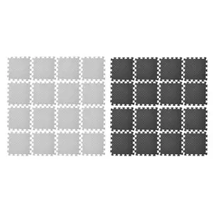 Коврик резиновый для тренировок в тренажерном зале, напольный коврик-пазл для гаража дома, фитнеса, йоги, набор из 16 Коврик для тренировок квадратов