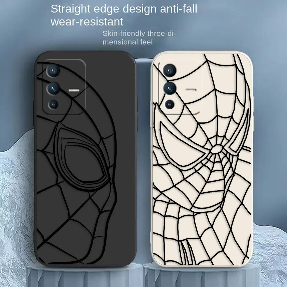 

Marvel Spider Man Line Phone Case For VIVO S5 S6 S7 S9 S9E S10 S12 S15 S16 S16E T1 T2X V15 V20 V21 V23 PRO 5G Case Funda Shell