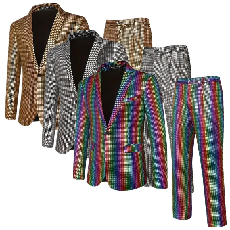 Модные костюмы для выступления на сцене роскошные с пайетками свободное платье