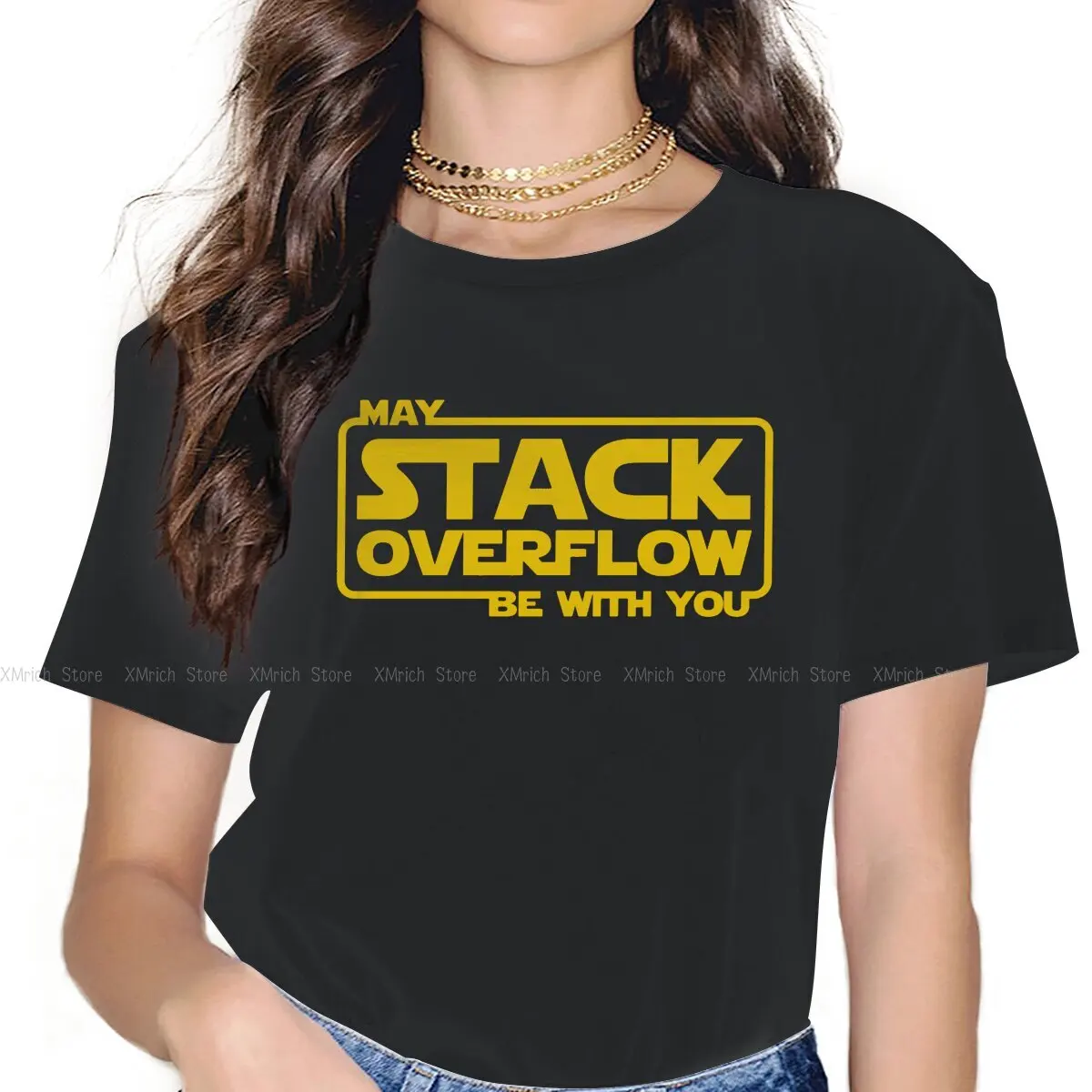 

Stack Overflow With You Women Clothing Linux Operating System Tux Penguin Graphic Female Tshirts Vintage Graphic Loose Tops Tee