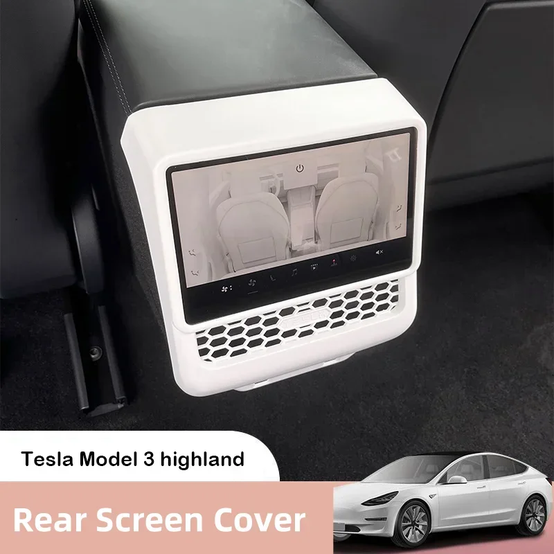 Для Tesla Model 3 Highland ABS Задняя крышка экрана Защитная рамка накладка вентиляционного