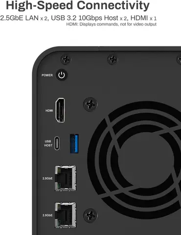 TERRAMASTER F2-424 NAS Storage 2 отсека — четырехъядерный процессор N95, оперативная память DDR5 8 ГБ, порт 2,5 ГБE x 2, сетевое хранилище (без дисплея)