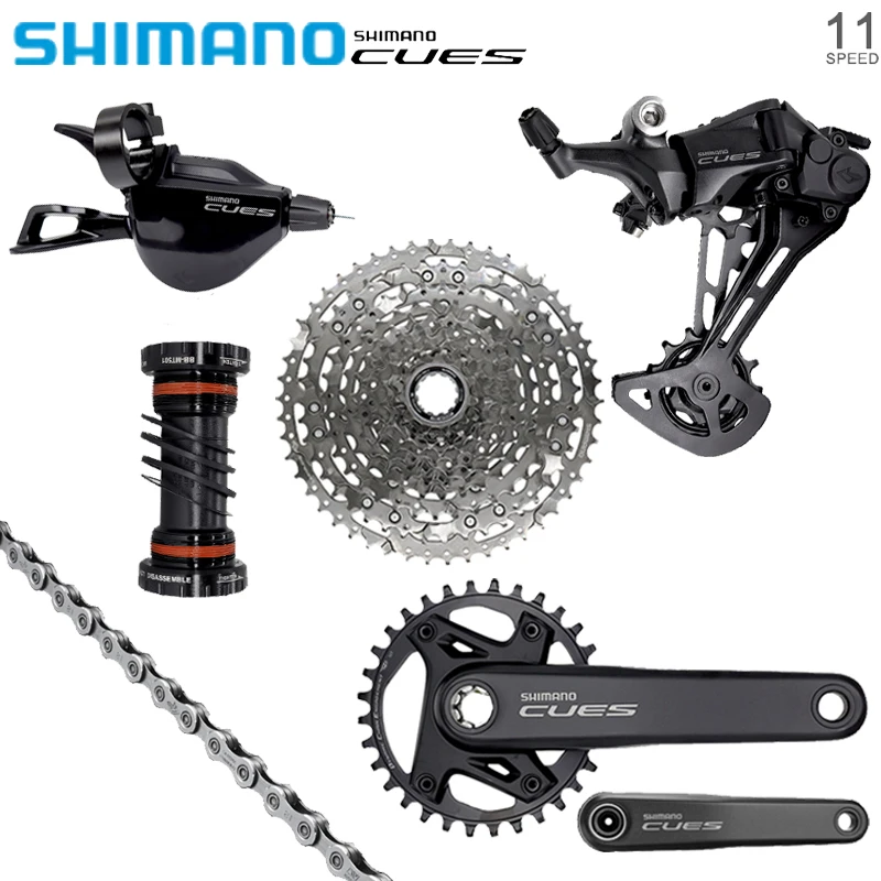 SHIMANO CUES U6020 1X11 Speed ​​Groupset Derailleurs FC-U6000-1 Crankset CS-LG400-11 Набор кассет для горного велосипеда 11V Оригинальные запчасти