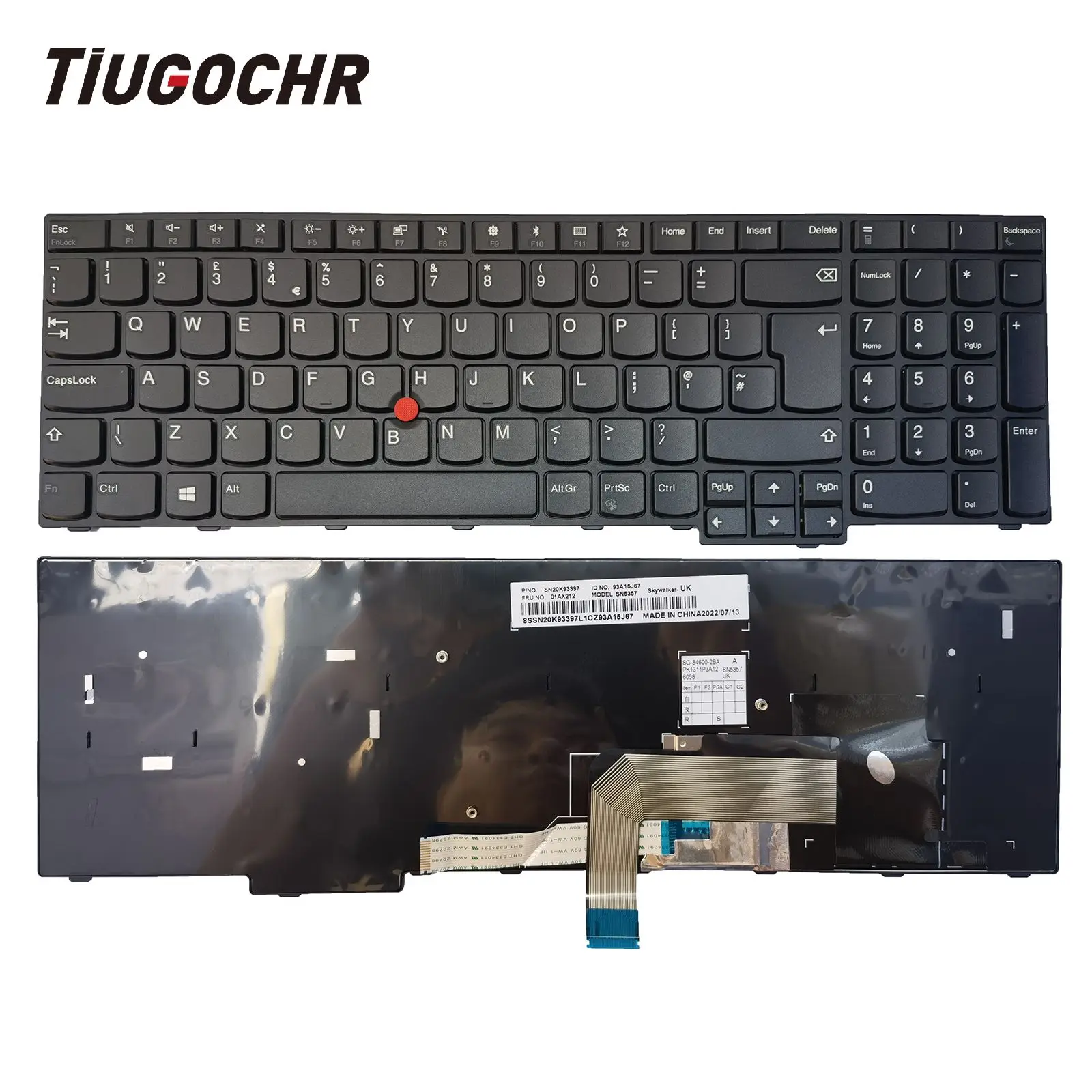 

New UK For Lenovo IBM ThinkPad Edge E570 (20H5 20H6) E570C E575 (20H8) laptop Black Keyboard
