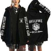 hellfire club stranger things season 4 hoodies zip up hoodie printed sweatshirt harajuku jacket coat unisex y2k sweatshirts