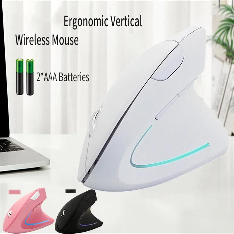 CHYI ergonomik dikey kablosuz fare 2.4G USB bilgisayar oyun fare sağ sol el optik dizüstü için fare bilgisayar masaüstü Tablet