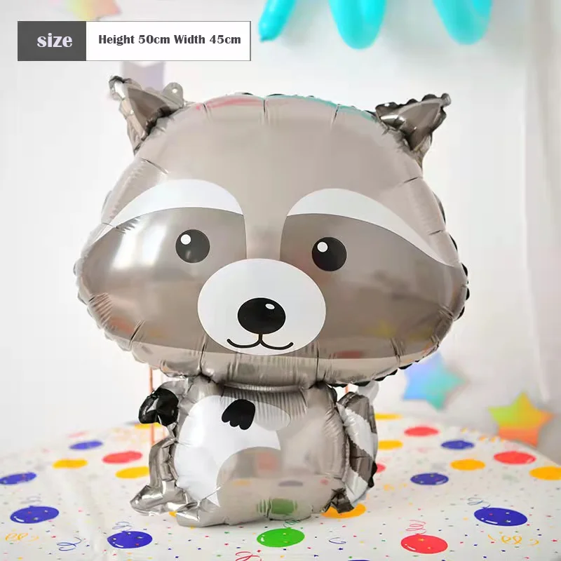 Animal Helium Balloon Cute Squirrel Fox Penguin Foil Balloon Happy Birthday Party Decorations Kids Toy Air Globos Baby Shower.