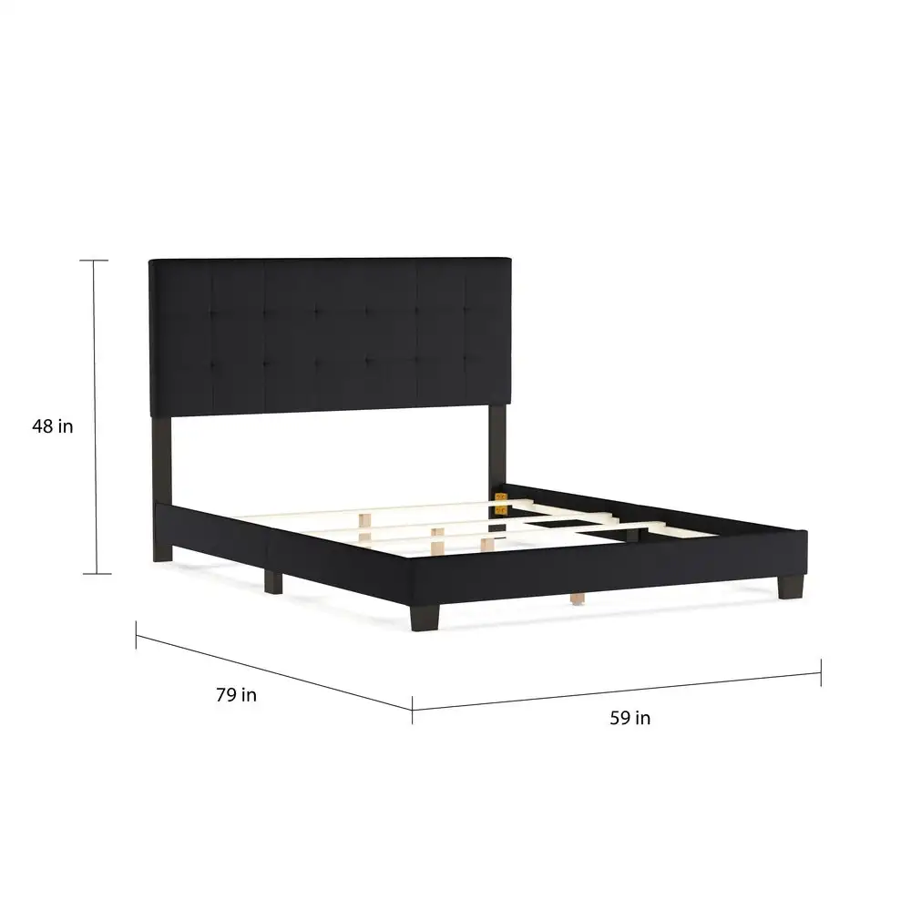 Стеганная кровать с обивкой Коробочная пружина ткань мебель для спальни