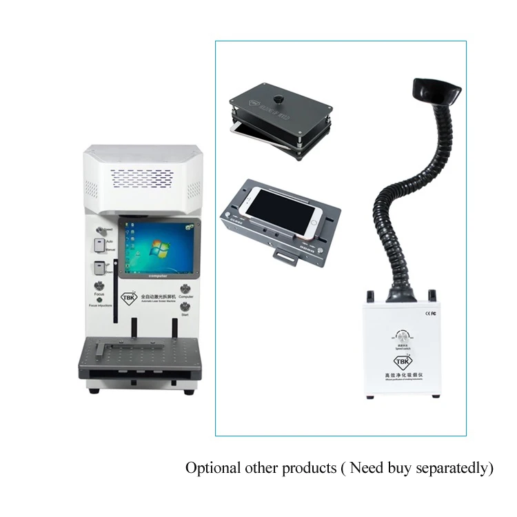 Миниатюрный лазерный сепаратор с ЖК-дисплеем TBK958B для удаления задней стеклянной